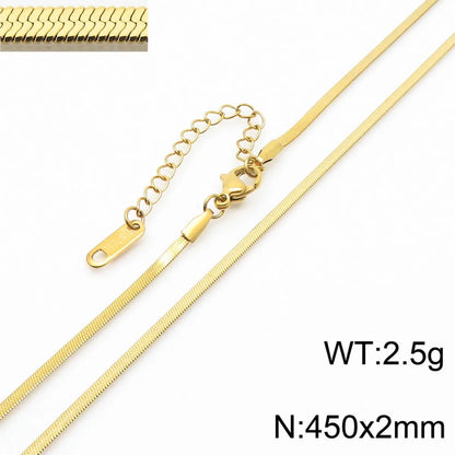 Wholesale Jewelry Simple Style Geometric 304 Stainless Steel 18K Gold Plated Necklace