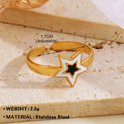 Wholesale Jewelry Simple Style Geometric 304 Stainless Steel Plating Open Rings