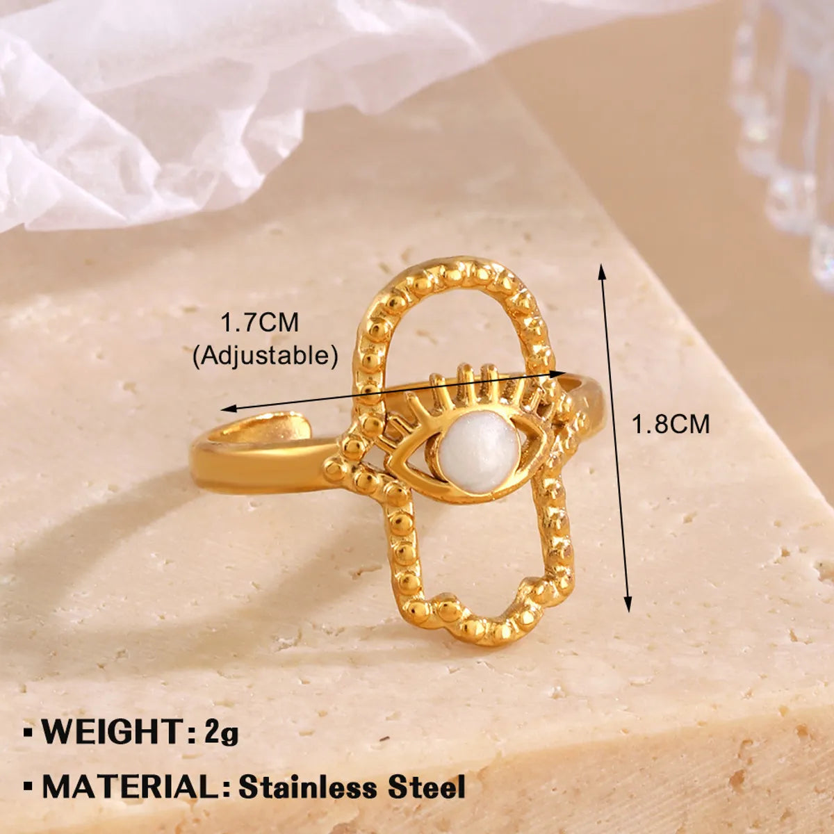 Wholesale Jewelry Simple Style Geometric 304 Stainless Steel Plating Open Rings