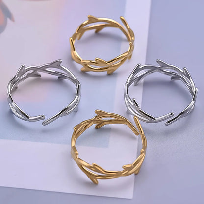 Wholesale Jewelry Simple Style Geometric 304 Stainless Steel Polishing Open Rings