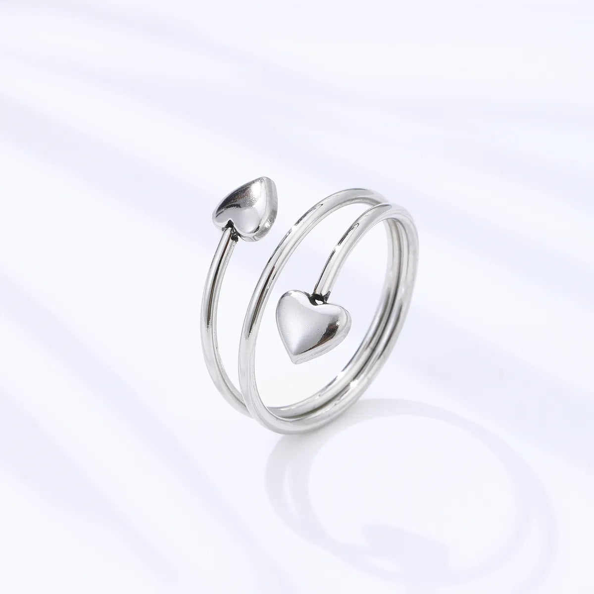 Wholesale Jewelry Simple Style Geometric 304 Stainless Steel Polishing Open Rings