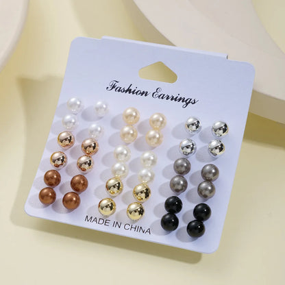 Wholesale Jewelry Simple Style Geometric Alloy Gold Plated Plating Ear Studs