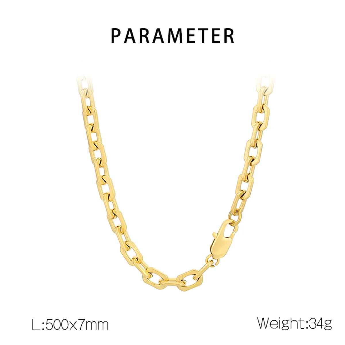 Wholesale Jewelry Simple Style Geometric Solid Color 304 Stainless Steel 18K Gold Plated Bracelets Necklace