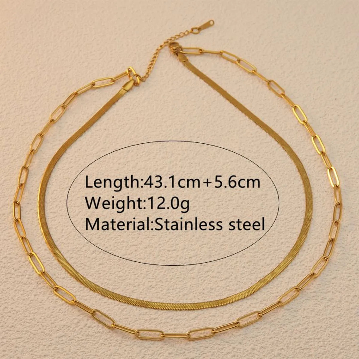 Wholesale Jewelry Simple Style Geometric Solid Color 304 Stainless Steel 18K Gold Plated Jewelry Set