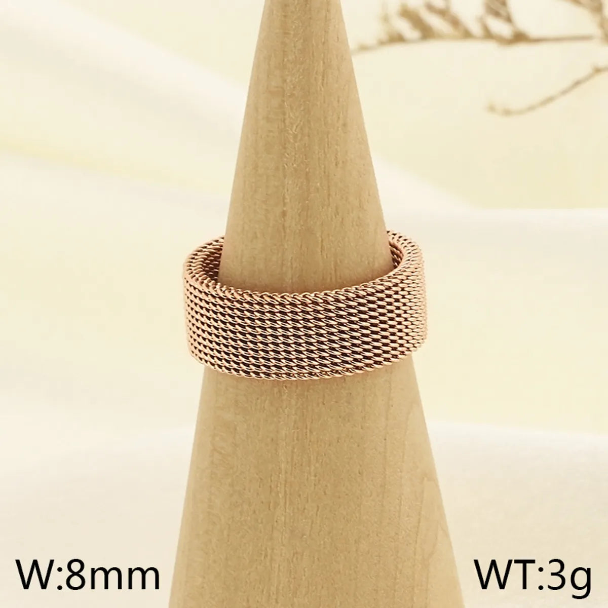 Wholesale Jewelry Simple Style Geometric Solid Color 304 Stainless Steel 18K Gold Plated Rings