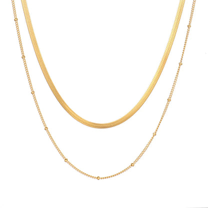 Wholesale Jewelry Simple Style Geometric Solid Color Titanium Steel Chain Necklace