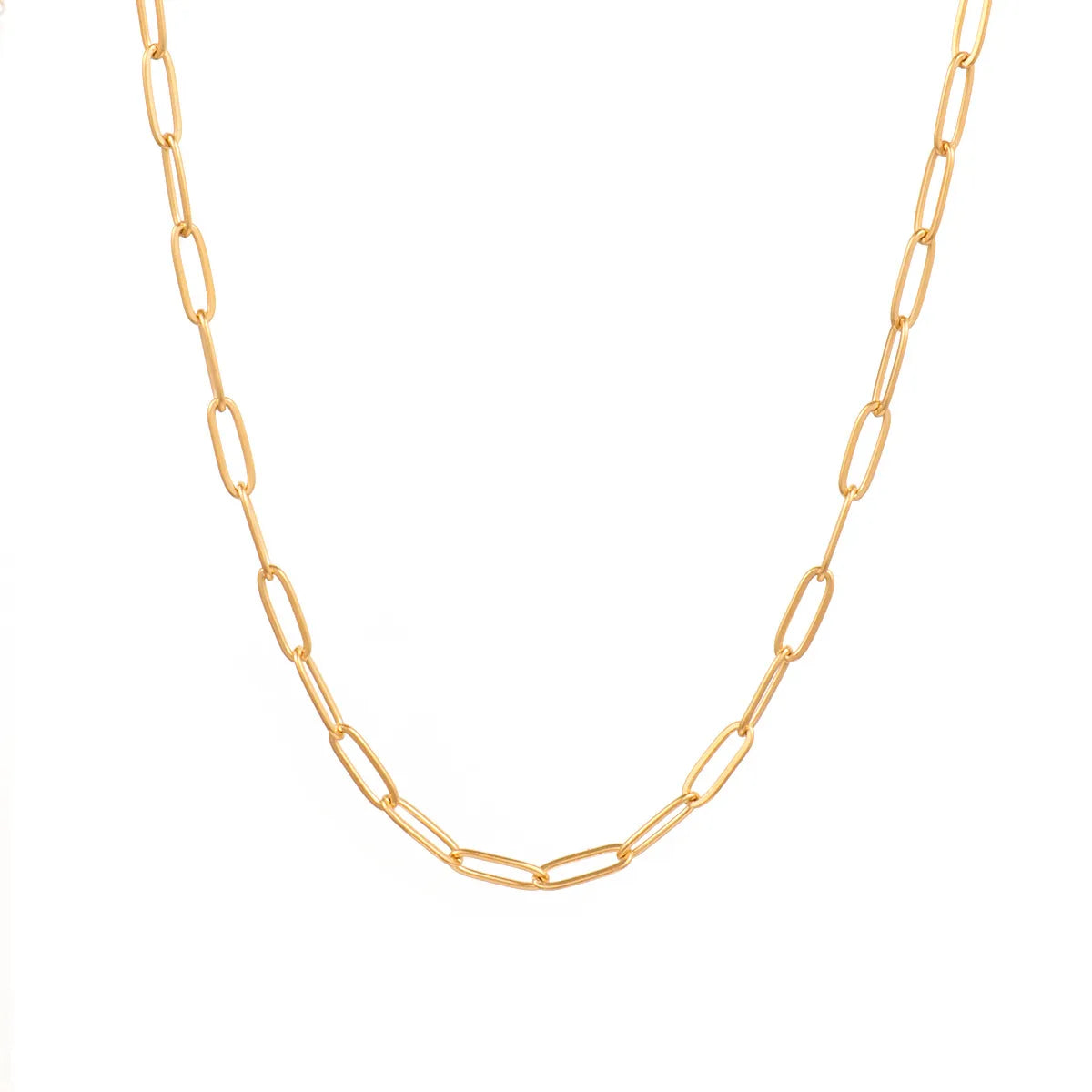 Wholesale Jewelry Simple Style Geometric Solid Color Titanium Steel Chain Necklace