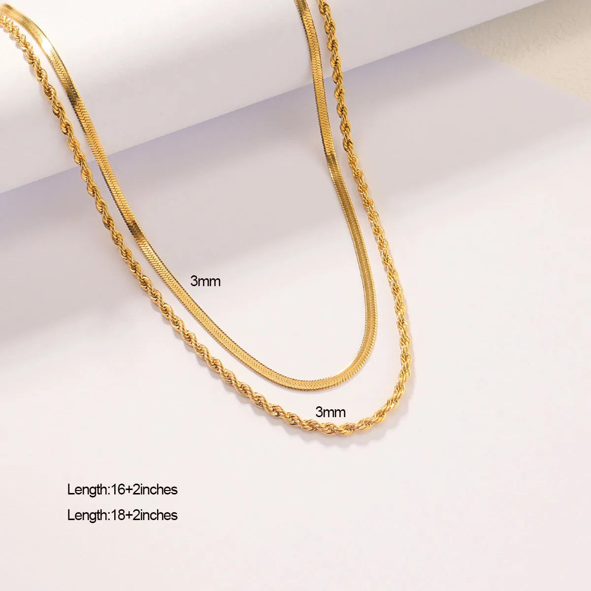 Wholesale Jewelry Simple Style Geometric Solid Color Titanium Steel Chain Necklace