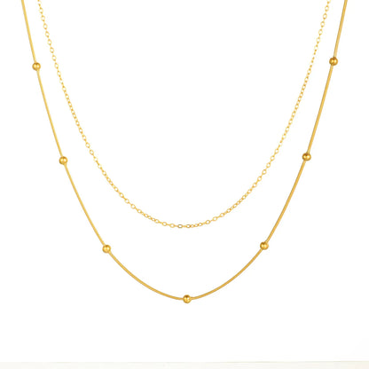 Wholesale Jewelry Simple Style Geometric Solid Color Titanium Steel Chain Necklace