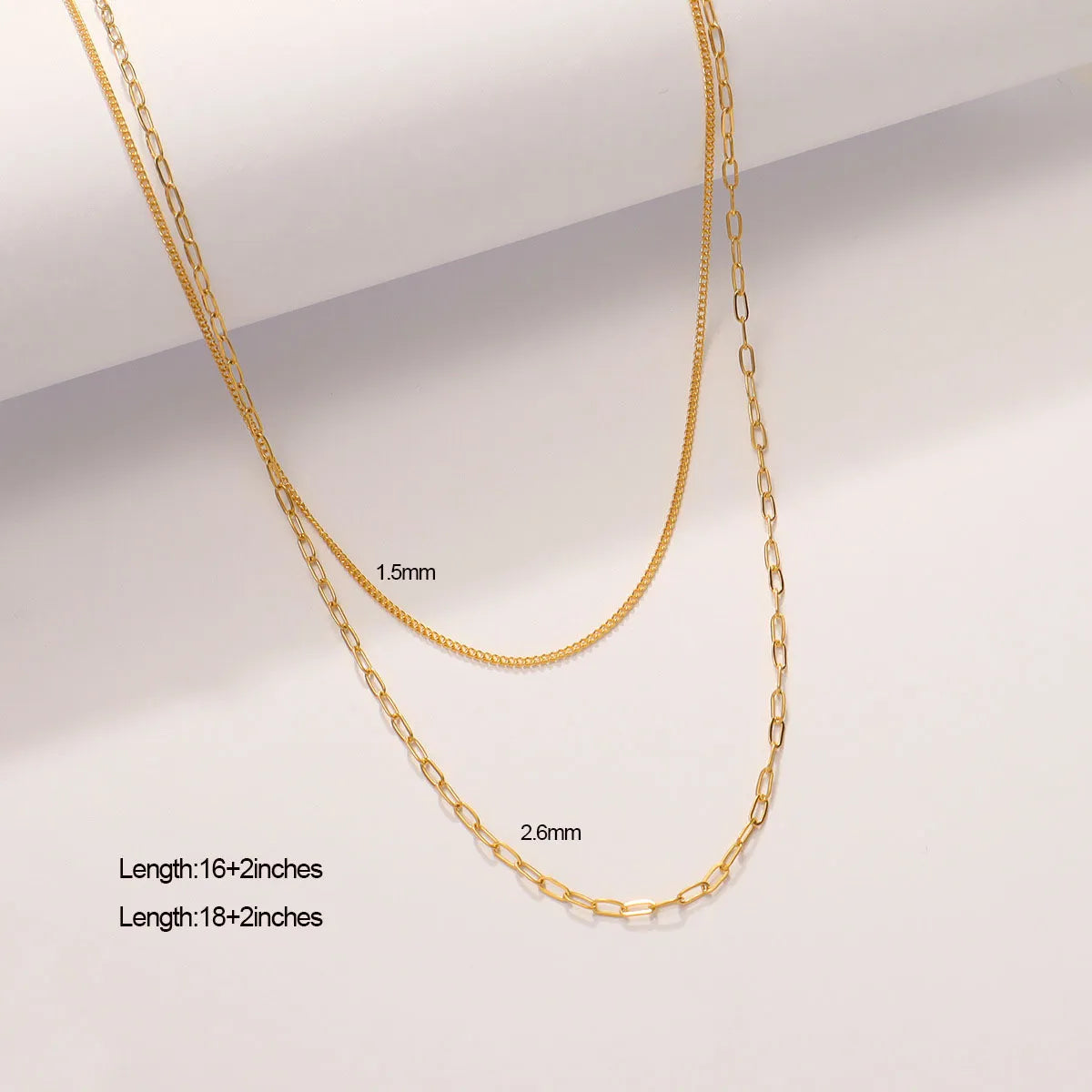 Wholesale Jewelry Simple Style Geometric Solid Color Titanium Steel Chain Necklace