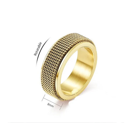 Wholesale Jewelry Simple Style Geometric Solid Color Titanium Steel Rings