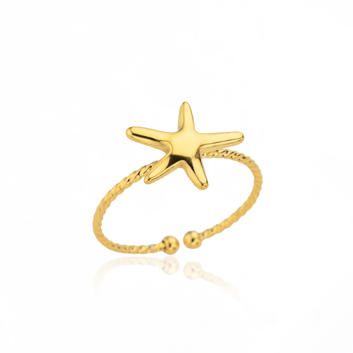 Wholesale Jewelry Simple Style Geometric Star Butterfly 304 Stainless Steel Plating Open Rings