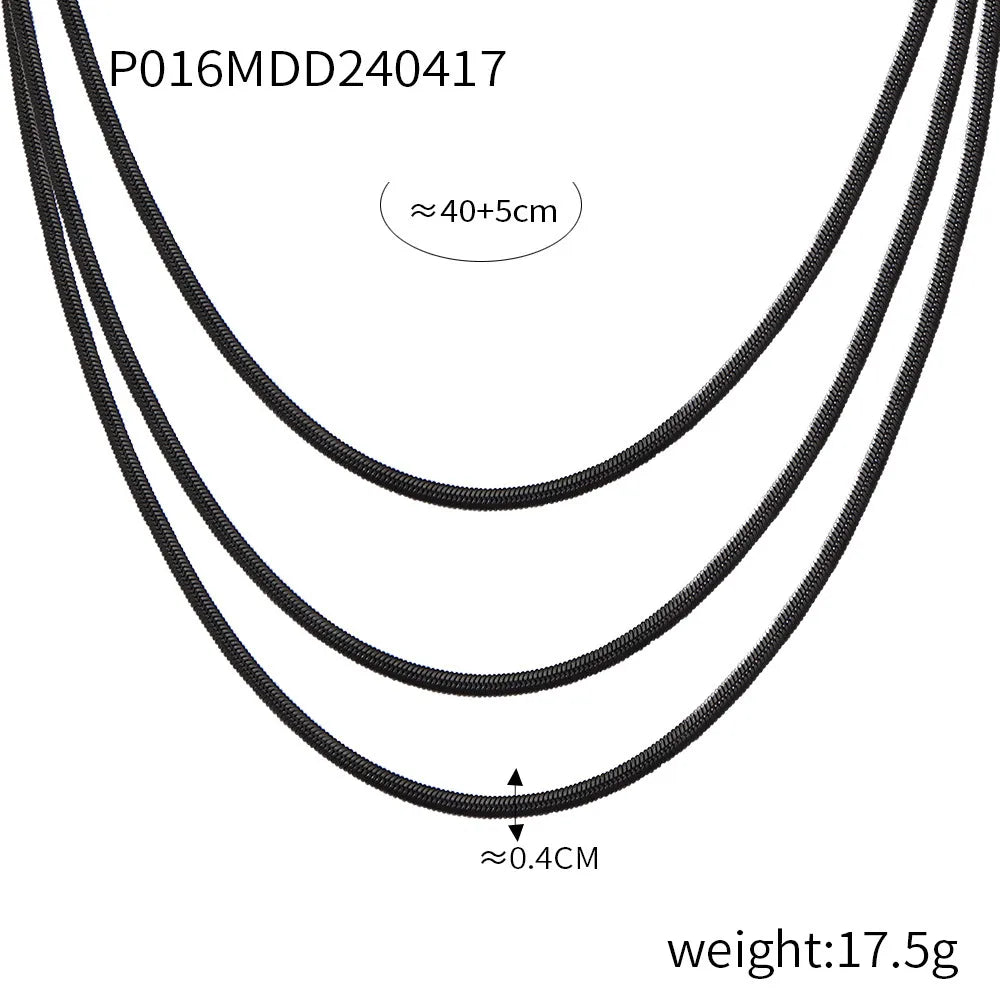 Wholesale Jewelry Simple Style Geometric Titanium Steel Plating Bracelets Necklace