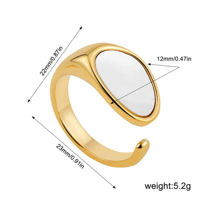 Wholesale Jewelry Simple Style Geometric Water Droplets Solid Color Titanium Steel Open Rings