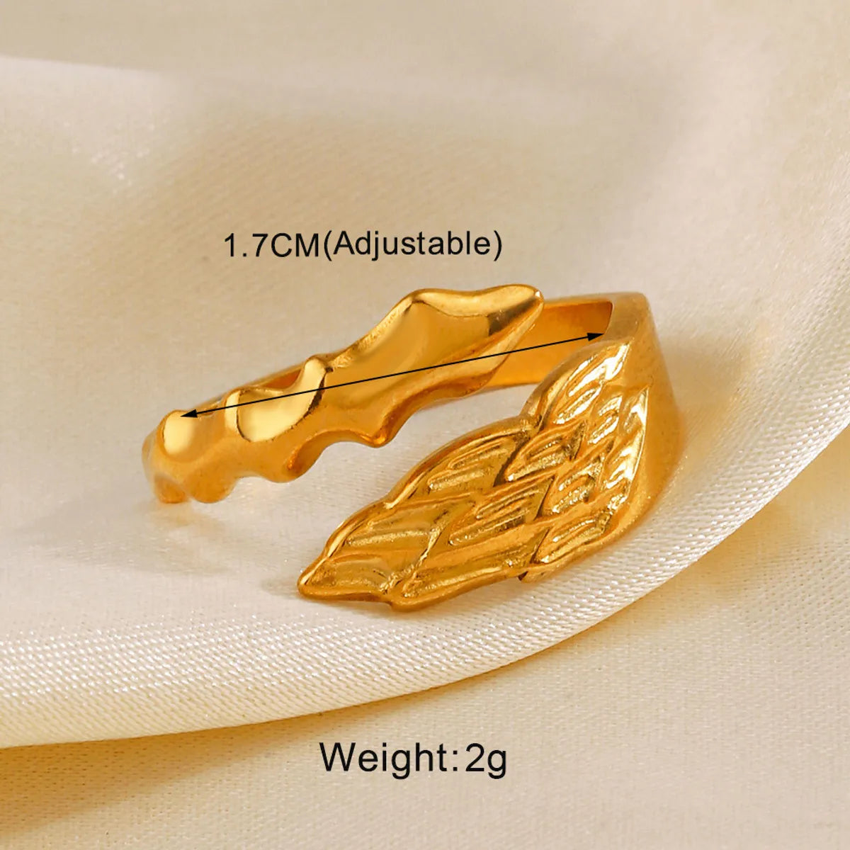 Wholesale Jewelry Simple Style Hand Heart Shape 304 Stainless Steel Plating Open Rings