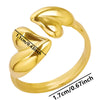 Wholesale Jewelry Simple Style Heart Shape 304 Stainless Steel 18K Gold Plated Polishing Open Rings