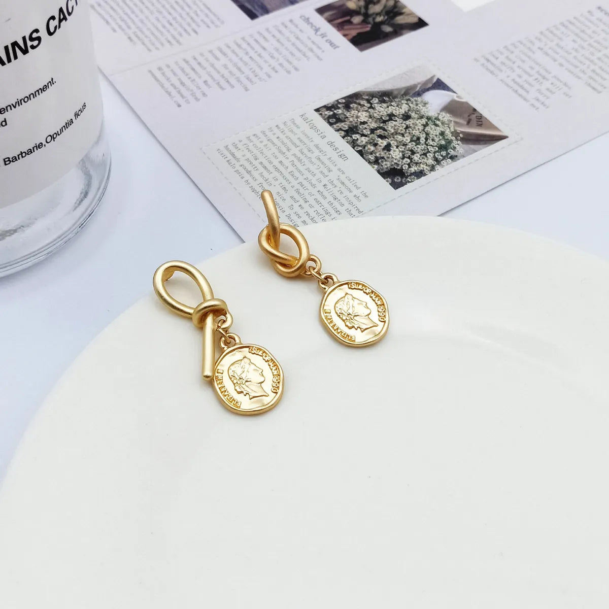 Wholesale Jewelry Simple Style Heart Shape Alloy Patchwork Drop Earrings