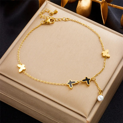 Wholesale Jewelry Simple Style Heart Shape Titanium Steel Anklet