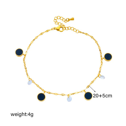 Wholesale Jewelry Simple Style Heart Shape Titanium Steel Anklet