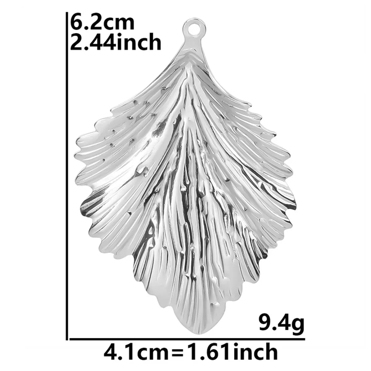 Wholesale Jewelry Simple Style Leaves 304 Stainless Steel Plating Pendant Necklace