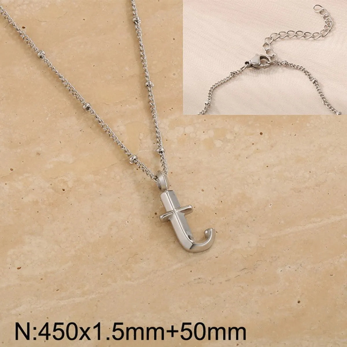 Wholesale Jewelry Simple Style Letter 304 Stainless Steel 18K Gold Plated Pendant Necklace