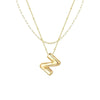 Wholesale Jewelry Simple Style Letter 304 Stainless Steel Gold Plated Plating Pendant Necklace