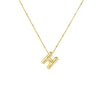 Wholesale Jewelry Simple Style Letter 304 Stainless Steel Gold Plated Plating Pendant Necklace