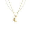 Wholesale Jewelry Simple Style Letter 304 Stainless Steel Gold Plated Plating Pendant Necklace