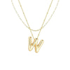 Wholesale Jewelry Simple Style Letter 304 Stainless Steel Gold Plated Plating Pendant Necklace