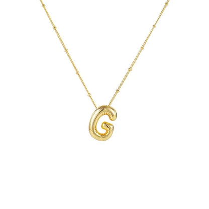 Wholesale Jewelry Simple Style Letter 304 Stainless Steel Gold Plated Plating Pendant Necklace