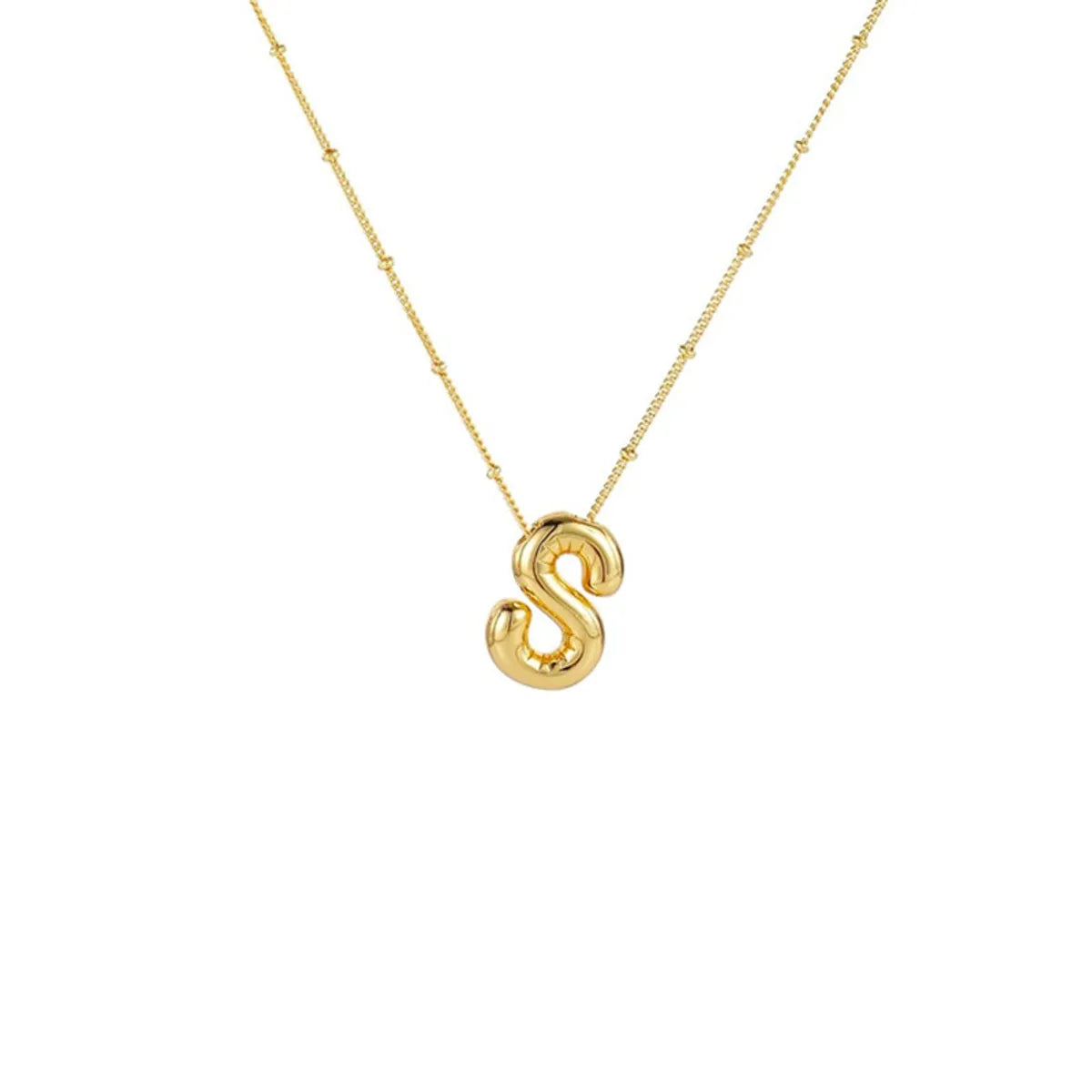 Wholesale Jewelry Simple Style Letter 304 Stainless Steel Gold Plated Plating Pendant Necklace