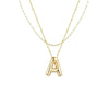 Wholesale Jewelry Simple Style Letter 304 Stainless Steel Gold Plated Plating Pendant Necklace