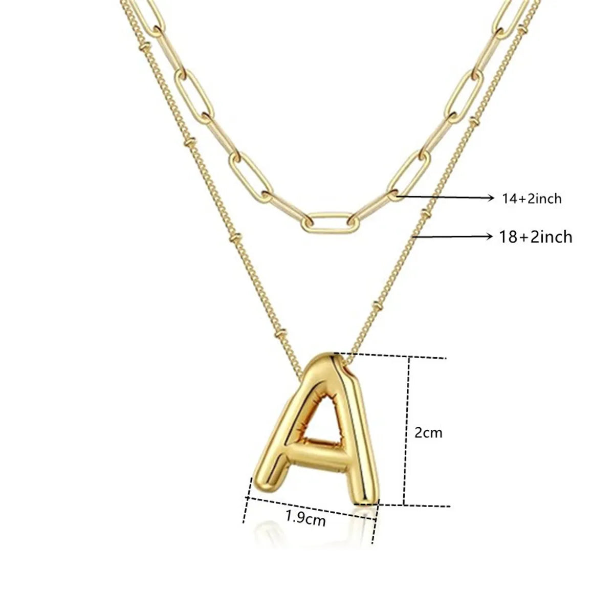 Wholesale Jewelry Simple Style Letter 304 Stainless Steel Gold Plated Plating Pendant Necklace