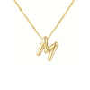 Wholesale Jewelry Simple Style Letter 304 Stainless Steel Gold Plated Plating Pendant Necklace