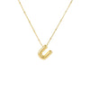 Wholesale Jewelry Simple Style Letter 304 Stainless Steel Gold Plated Plating Pendant Necklace