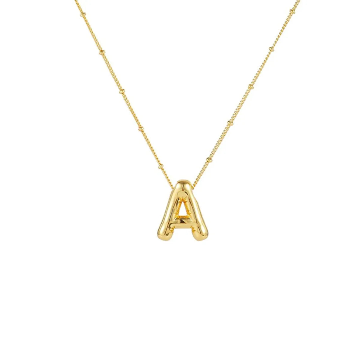 Wholesale Jewelry Simple Style Letter 304 Stainless Steel Gold Plated Plating Pendant Necklace