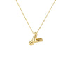 Wholesale Jewelry Simple Style Letter 304 Stainless Steel Gold Plated Plating Pendant Necklace