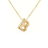 Wholesale Jewelry Simple Style Letter 304 Stainless Steel Gold Plated Plating Pendant Necklace