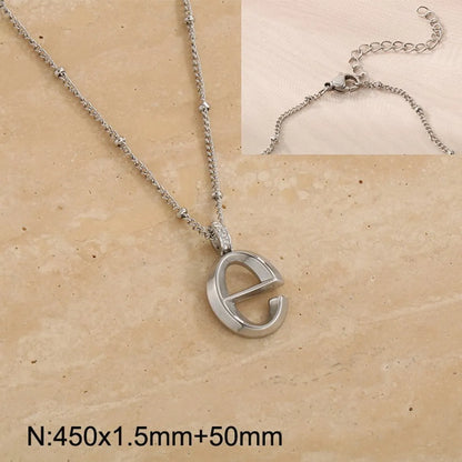 Wholesale Jewelry Simple Style Letter 304 Stainless Steel Pendant Necklace