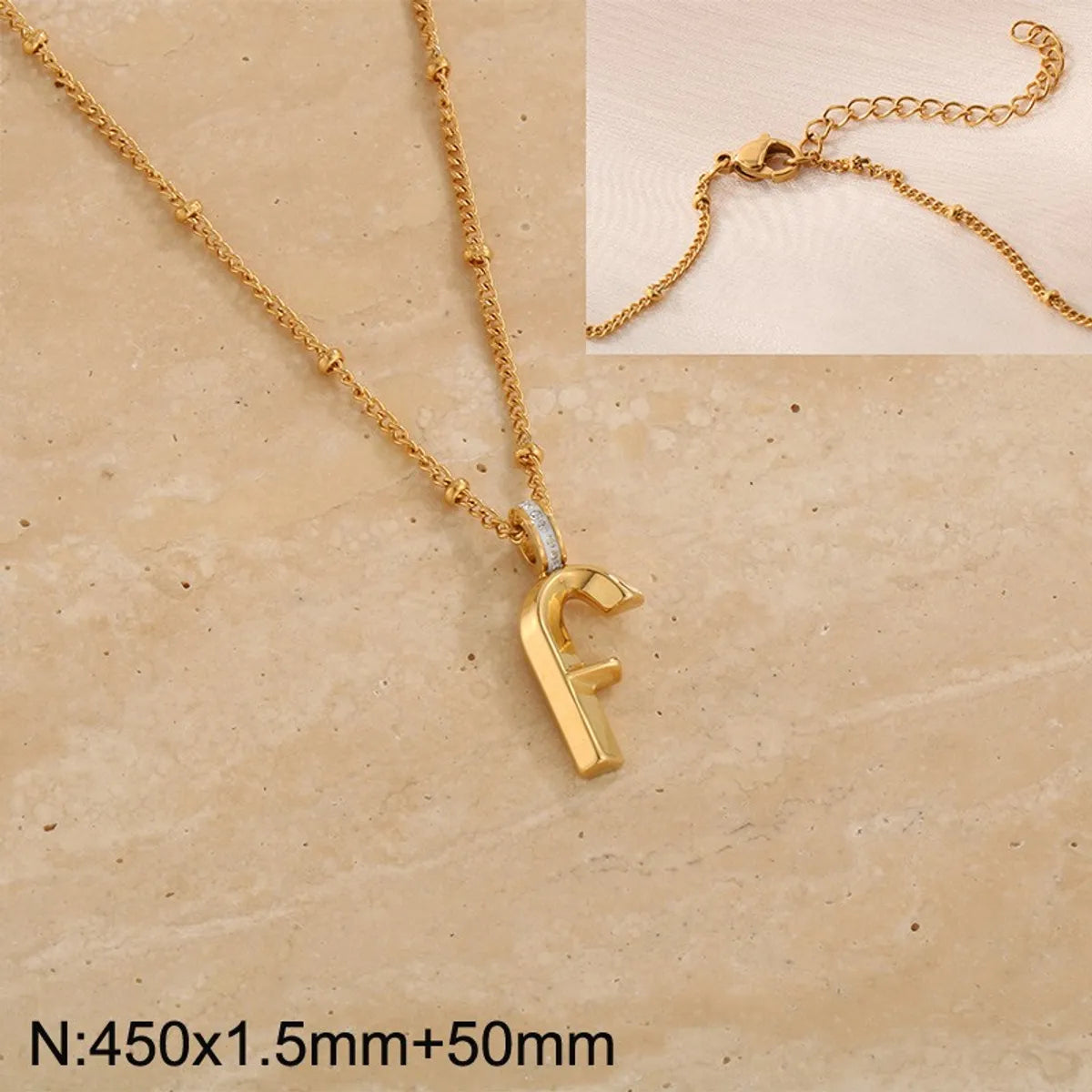 Wholesale Jewelry Simple Style Letter 304 Stainless Steel Pendant Necklace