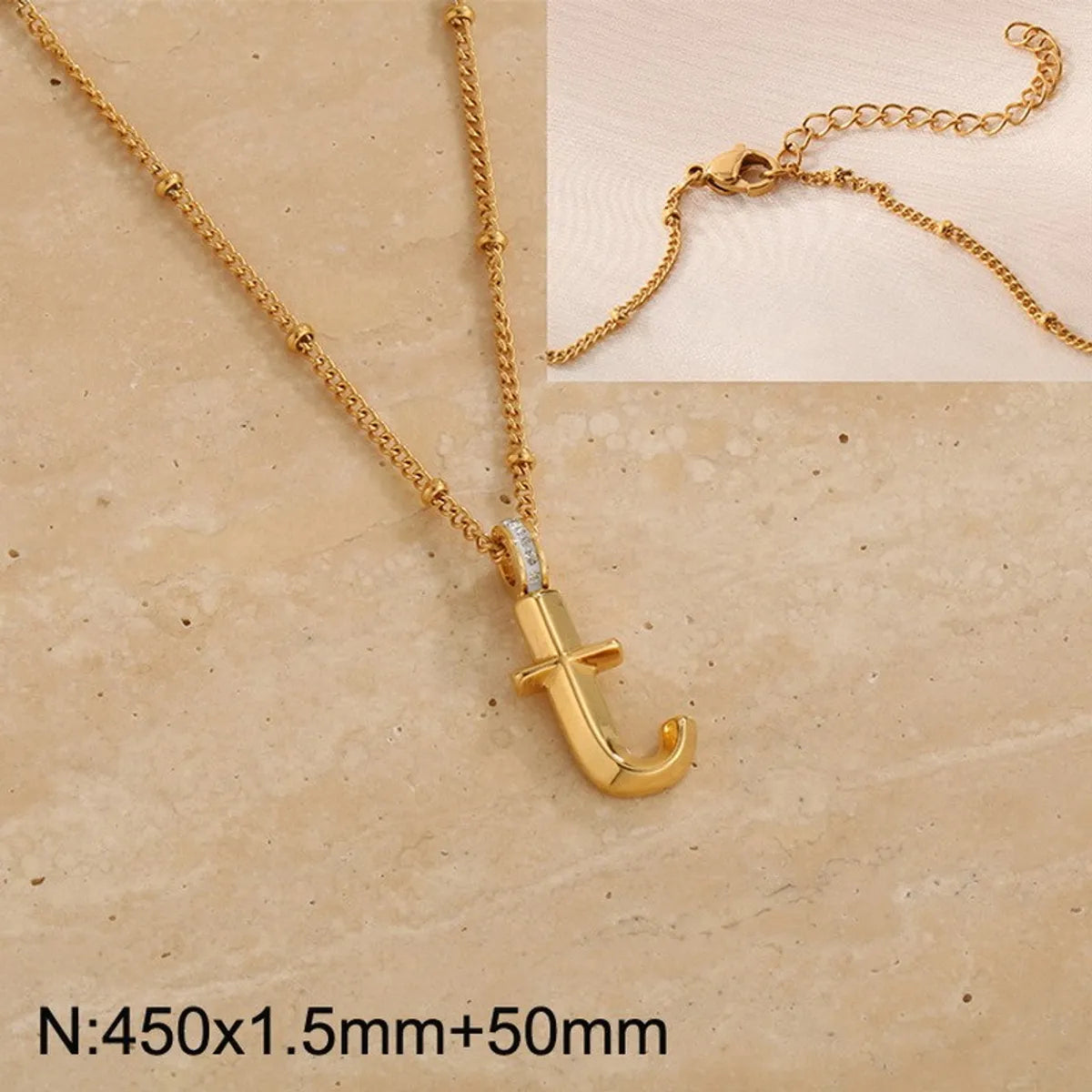 Wholesale Jewelry Simple Style Letter 304 Stainless Steel Pendant Necklace