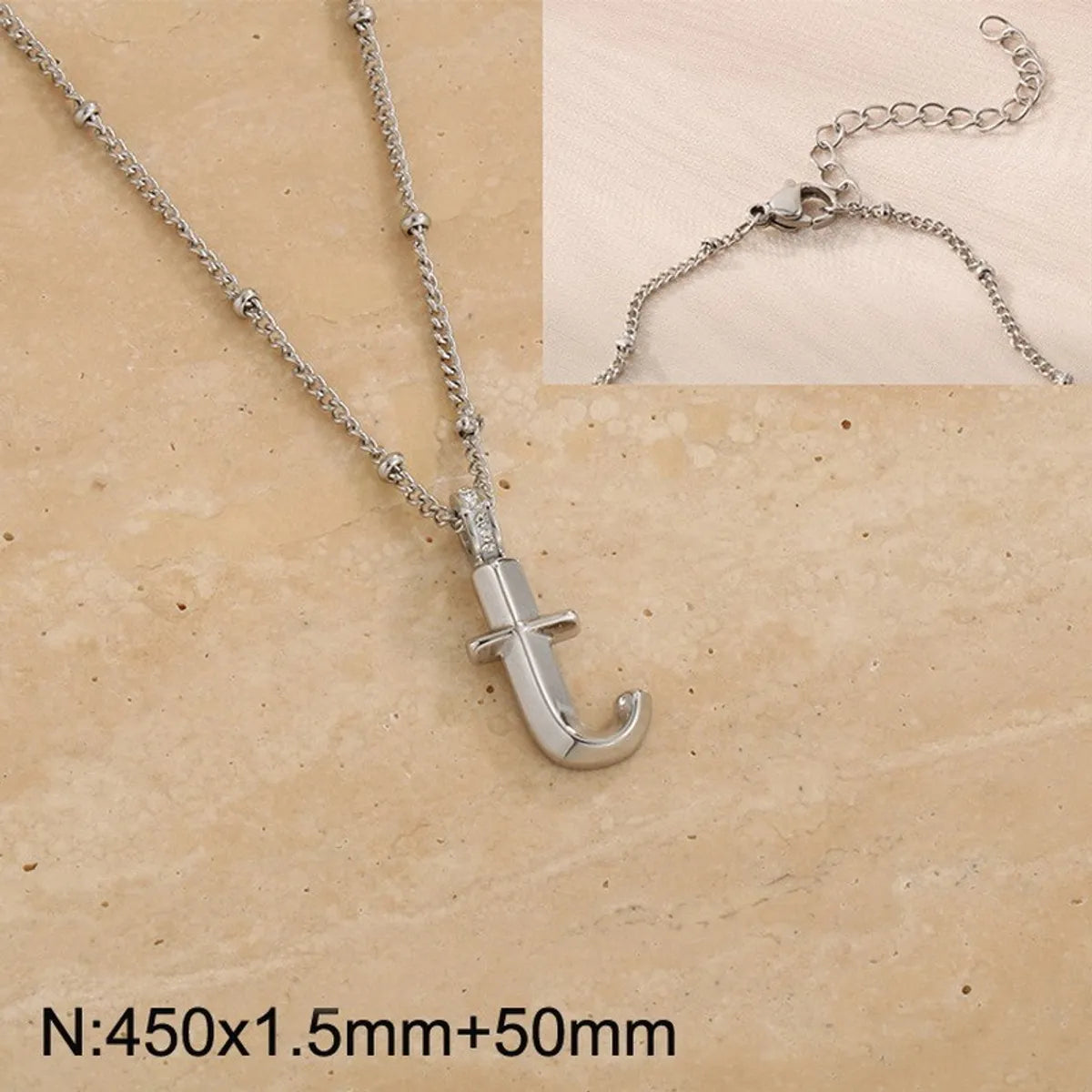 Wholesale Jewelry Simple Style Letter 304 Stainless Steel Pendant Necklace