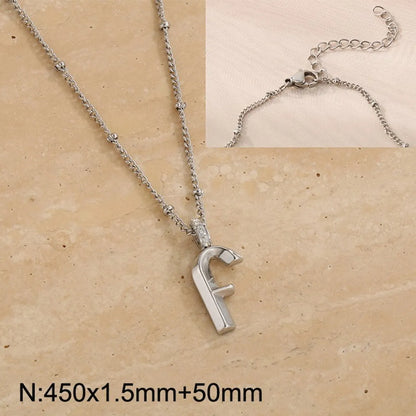 Wholesale Jewelry Simple Style Letter 304 Stainless Steel Pendant Necklace