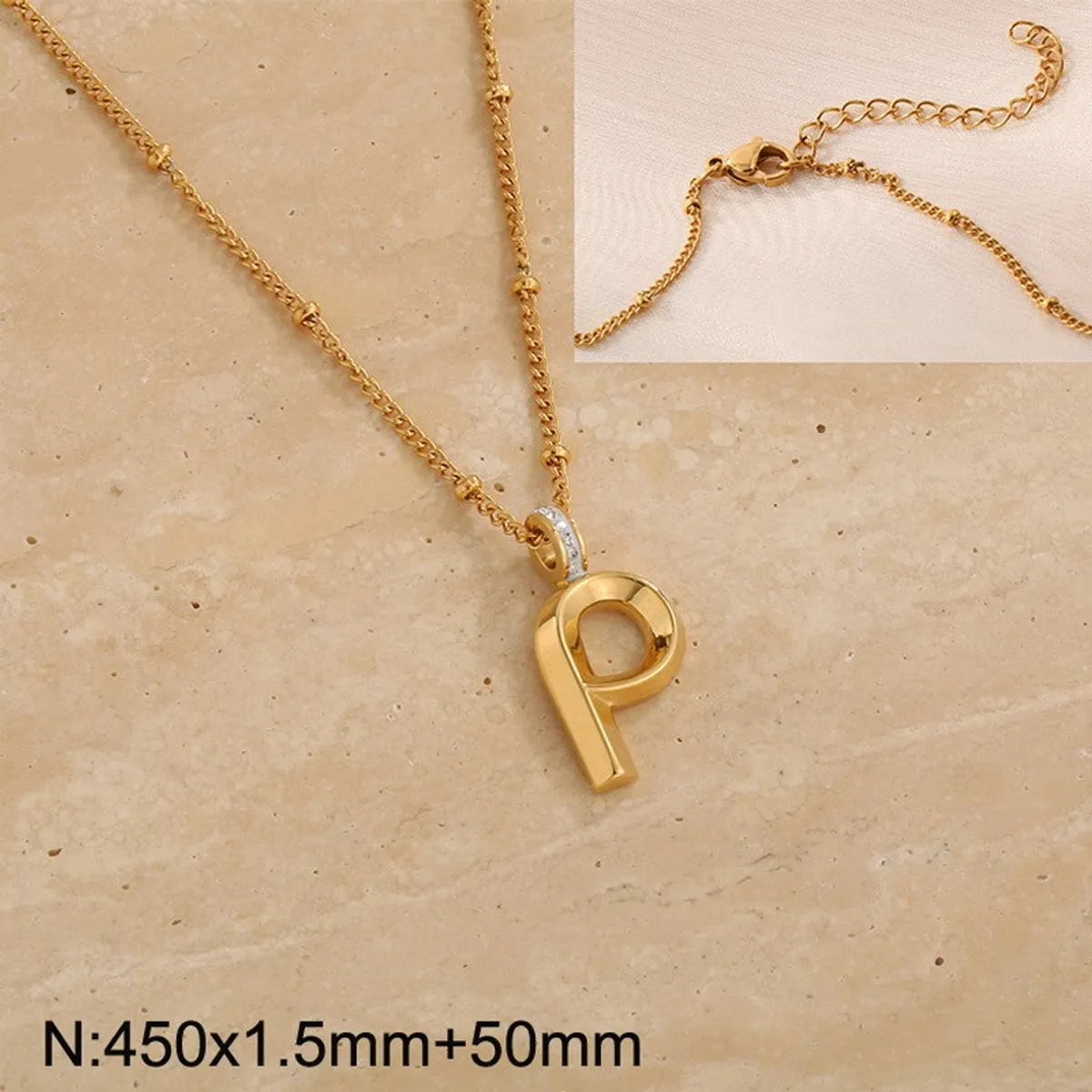 Wholesale Jewelry Simple Style Letter 304 Stainless Steel Pendant Necklace