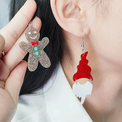 Wholesale Jewelry Simple Style Letter Arylic Printing Drop Earrings