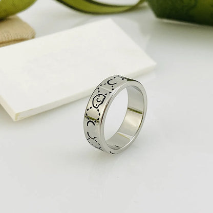 Wholesale Jewelry Simple Style Letter Stainless Steel Rings