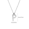 Wholesale Jewelry Simple Style Letter Titanium Steel Zircon Plating Inlay Pendant Necklace