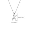 Wholesale Jewelry Simple Style Letter Titanium Steel Zircon Plating Inlay Pendant Necklace