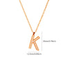 Wholesale Jewelry Simple Style Letter Titanium Steel Zircon Plating Inlay Pendant Necklace