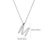 Wholesale Jewelry Simple Style Letter Titanium Steel Zircon Plating Inlay Pendant Necklace